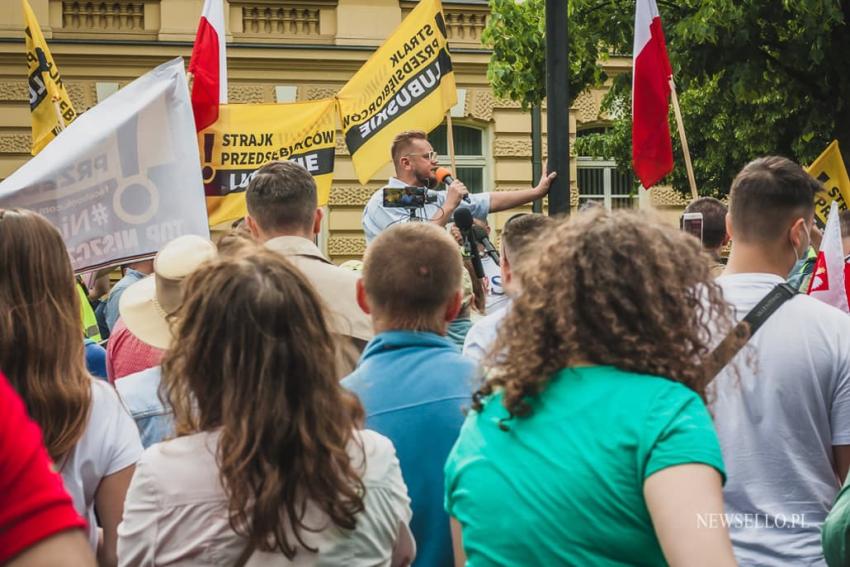 Strajk przedsiębiorców w Warszawie