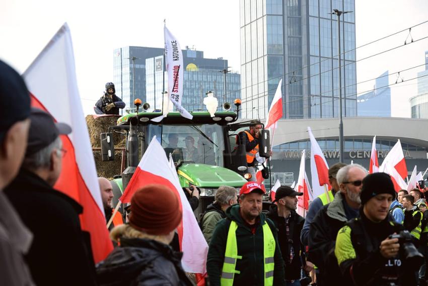 Protest rolników w Warszawie