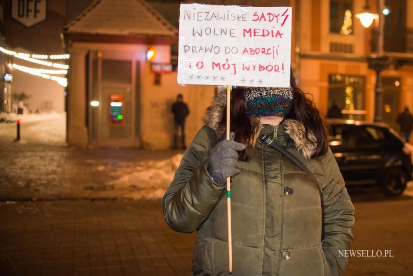 Solidarnie z mediami - protest w Łodzi