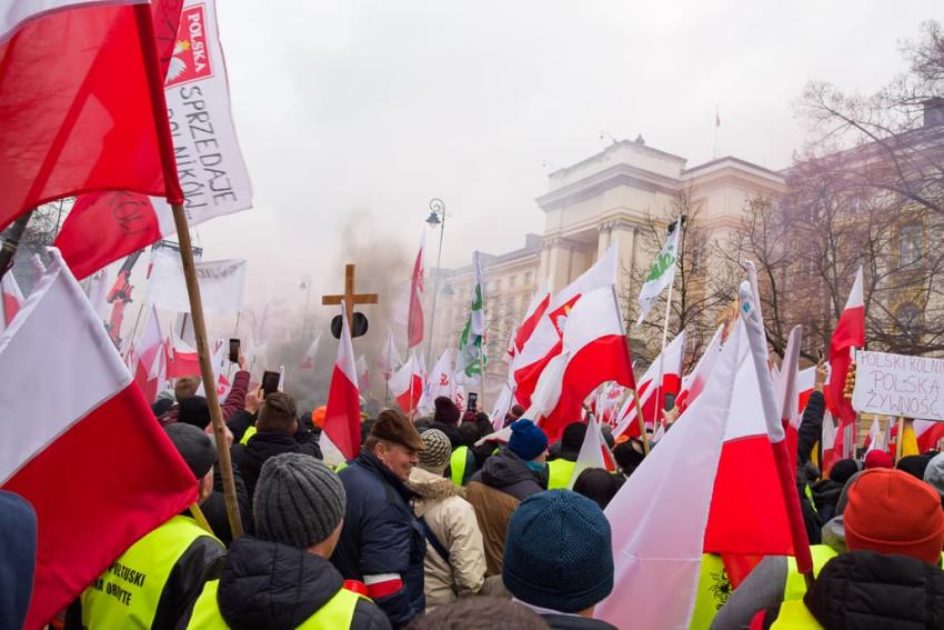 Starcia rolników z policją w Warszawie