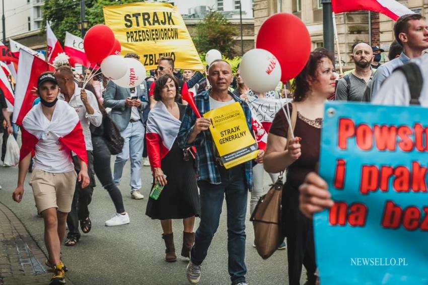 Strajk przedsiębiorców w Warszawie