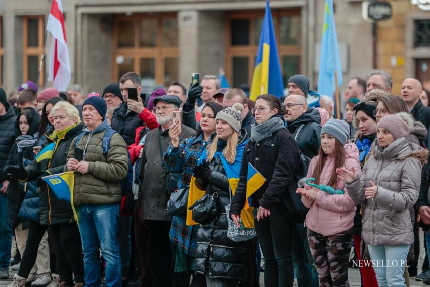 Rocznica inwazji Rosji na Ukrainie - Wrocław upamiętnia