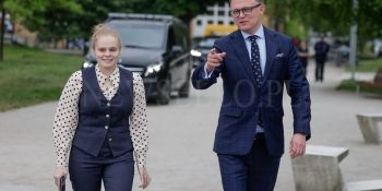 Róża Thun i Szymon Hołownia na spotkaniu wyborczym z mieszkańcami Wrocławia