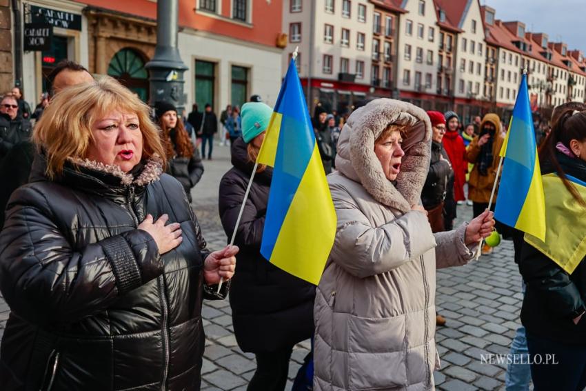 Solidarni z Ukrainą: NIE dla wojny - manifestacja poparcia we Wrocławiu