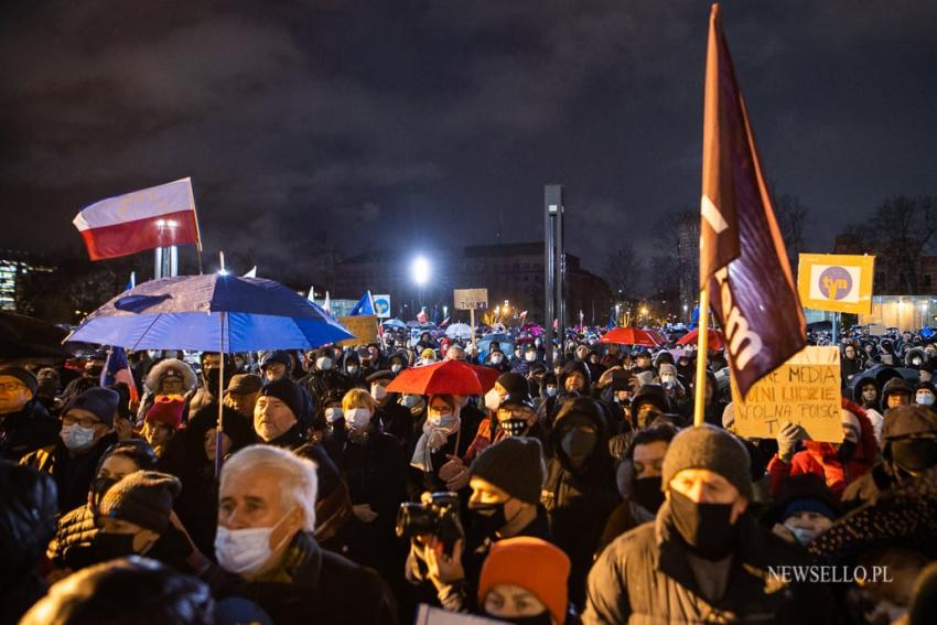 Wolne media - protest we Wrocławiu