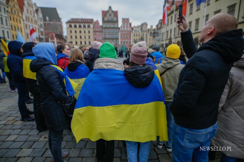 Rocznica inwazji Rosji na Ukrainie - Wrocław upamiętnia