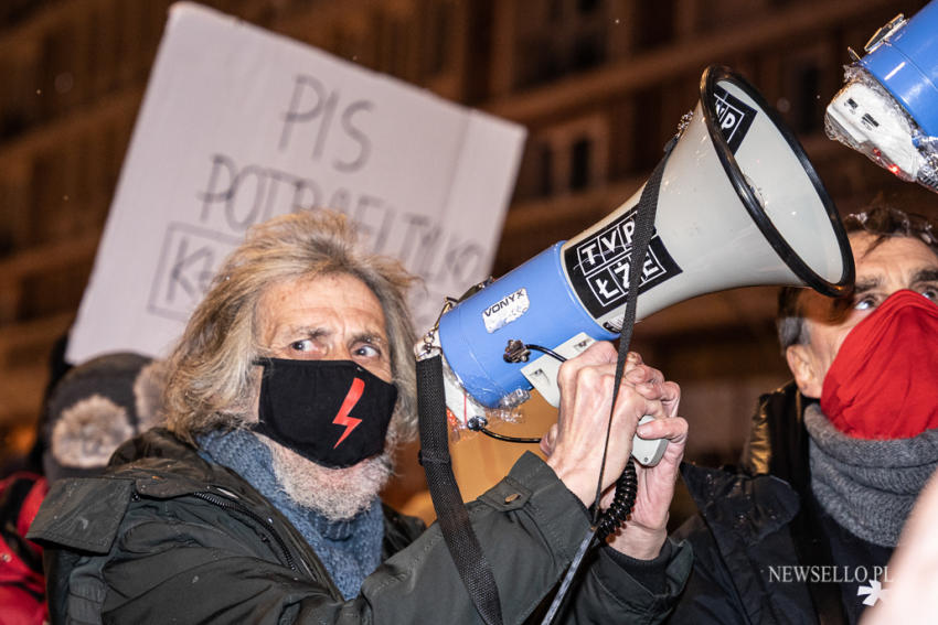 Solidarnie z mediami - protest w Warszawie