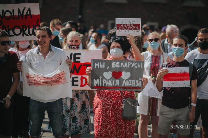 Solidarni z Białorusią - manifestacja we Wrocławiu