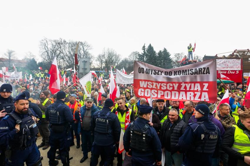 Protest rolników we Wrocławiu