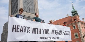 Kabul - manifestacja w Warszawie