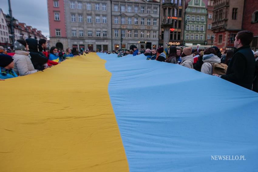 Rocznica inwazji Rosji na Ukrainie - Wrocław upamiętnia