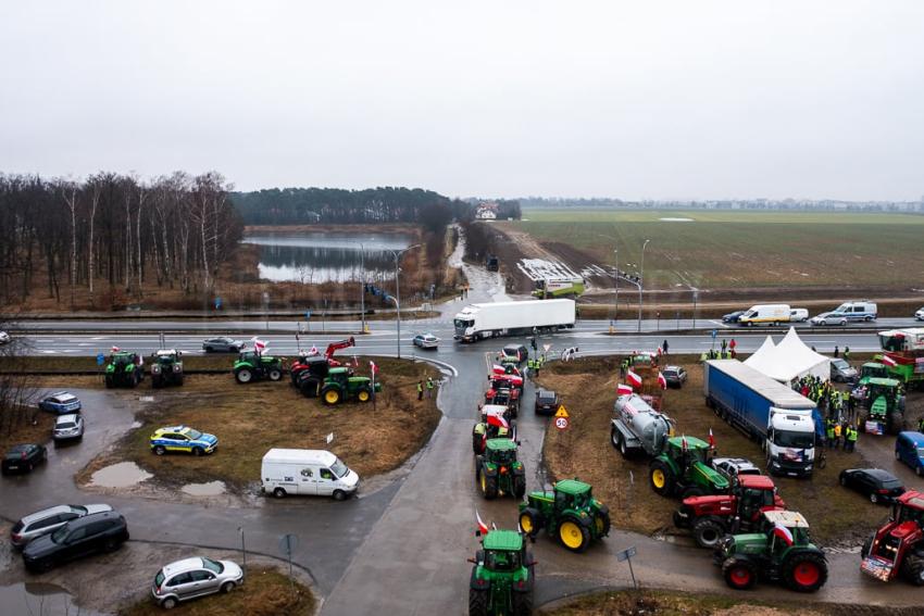 Ogólnopolski protest rolników na Dolnym Śląsku