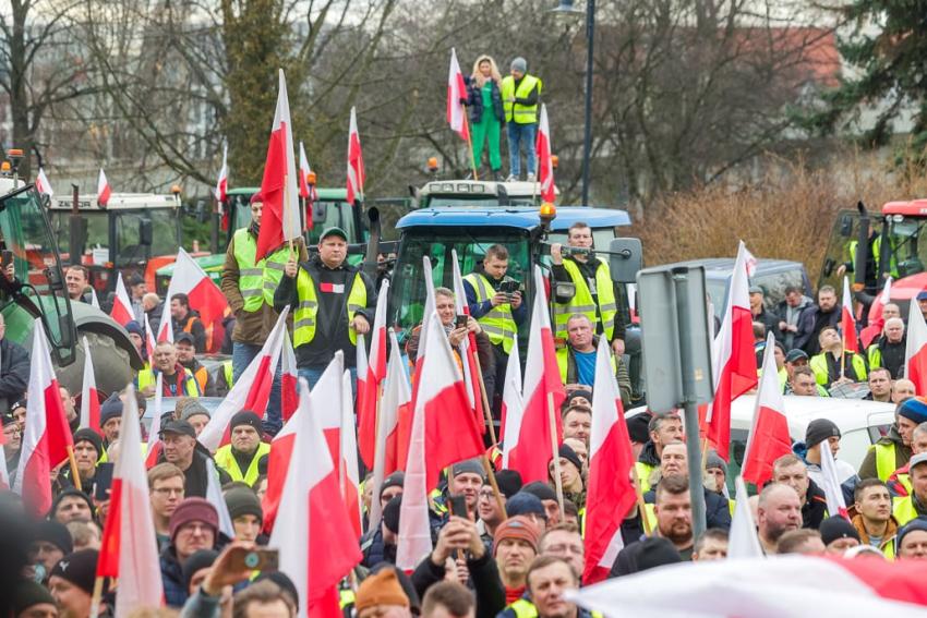 Protest rolników we Wrocławiu