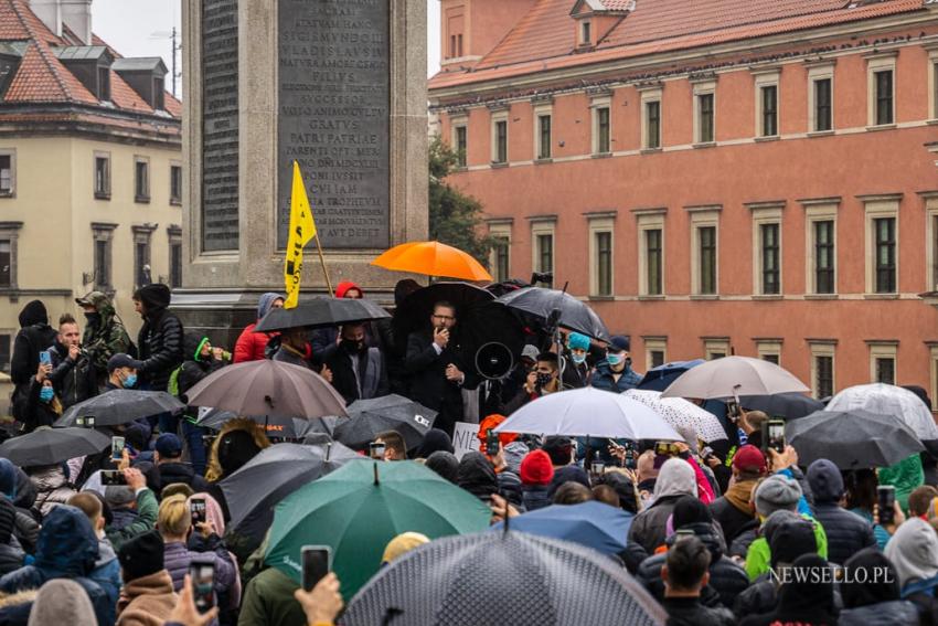 Protest branży fitness w Warszawie