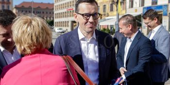 Kampania wyborcza do Parlamentu Europejskiego 2024 - Premier Mateusz Morawiecki I Michał Dworczyk