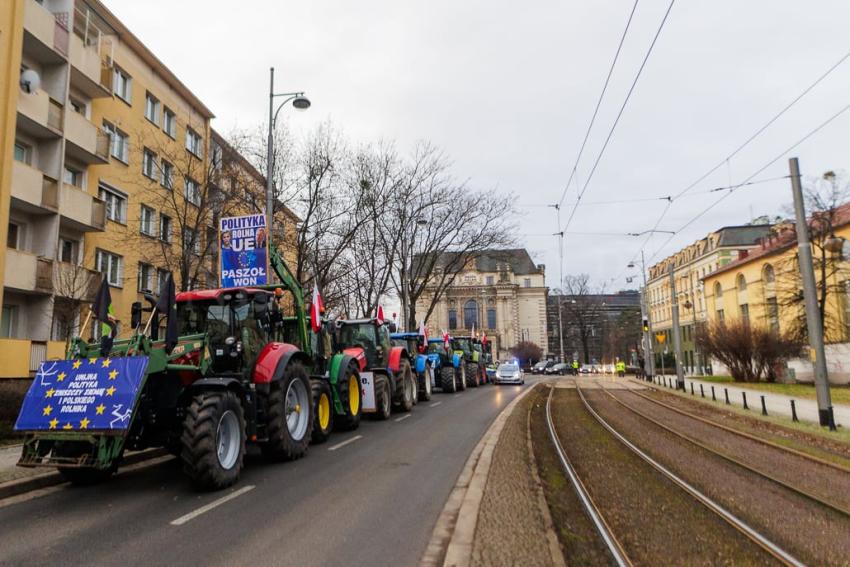 Protest rolników we Wrocławiu