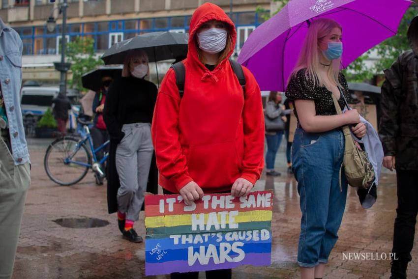 Protest przeciwko "Karcie Nienawiści" w Łodzi