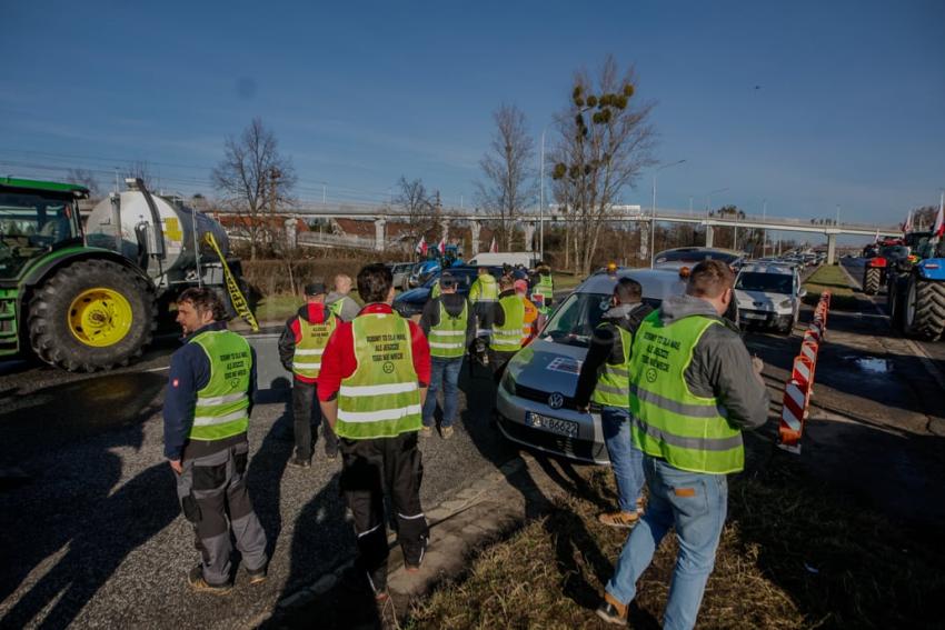 Ogólnopolski protest rolników na Dolnym Śląsku