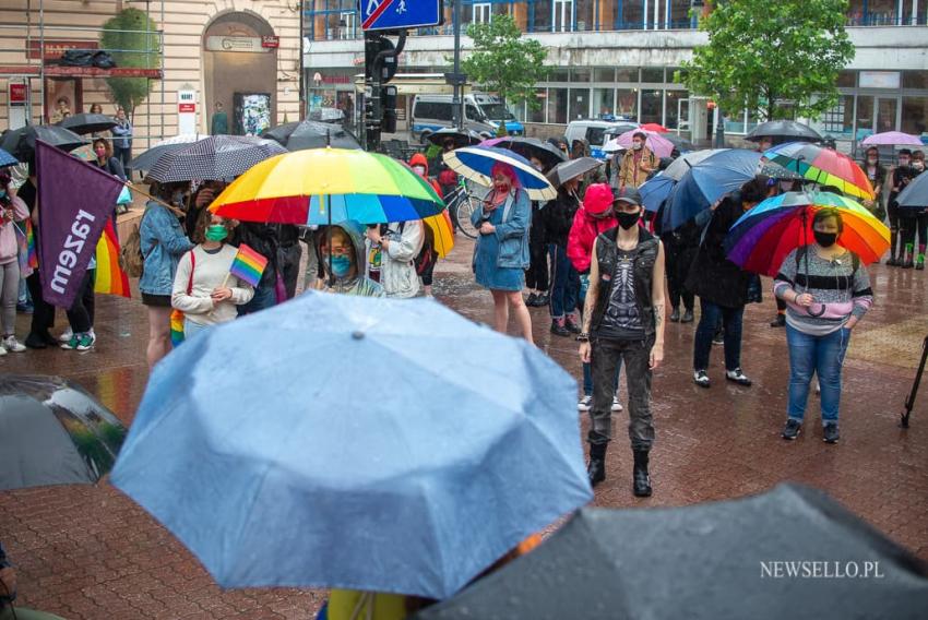 Protest przeciwko "Karcie Nienawiści" w Łodzi