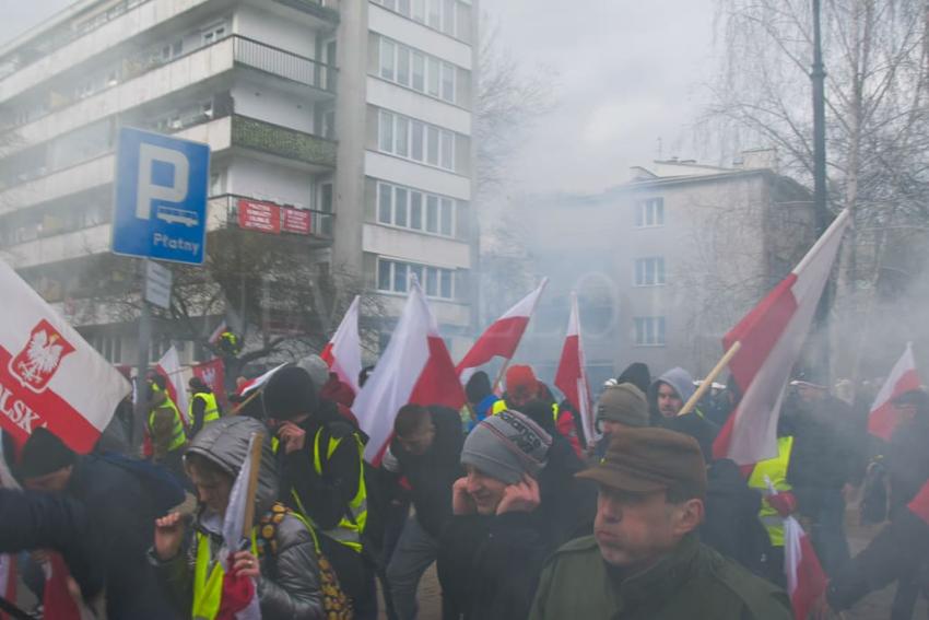 Starcia rolników z policją w Warszawie