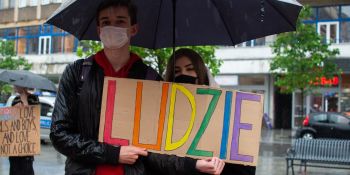 Protest przeciwko "Karcie Nienawiści" w Łodzi